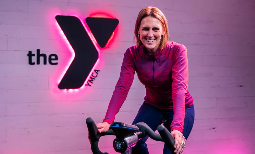 Linda Denton on Bike