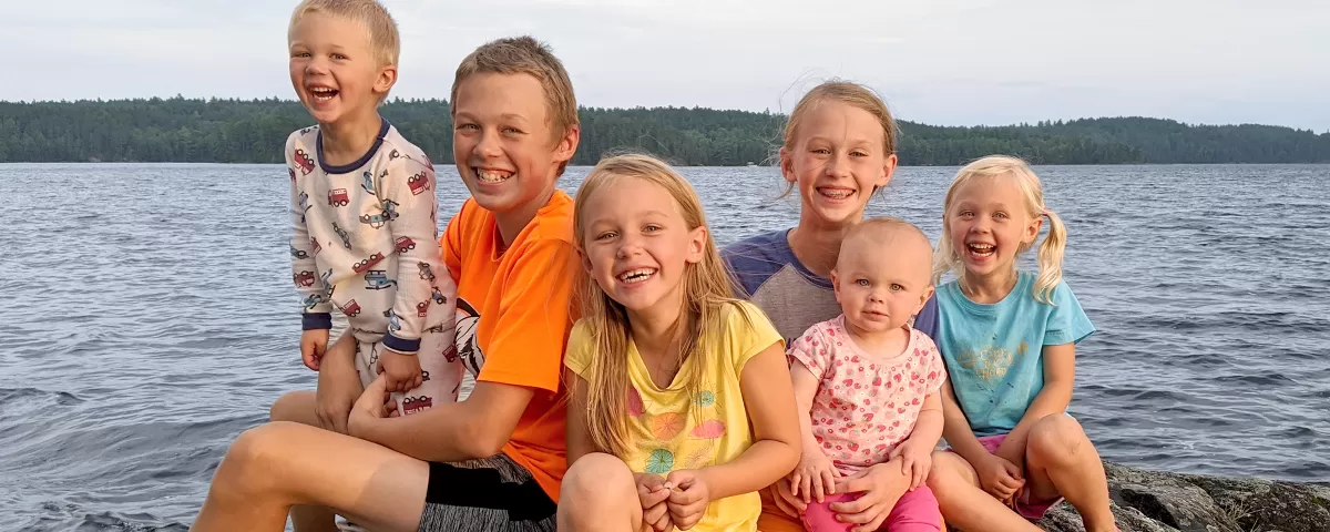 Six siblings at Family Camp