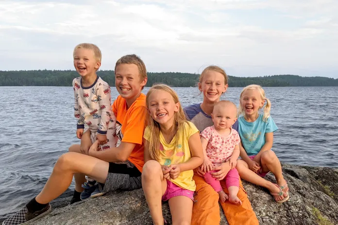 Six siblings at Family Camp