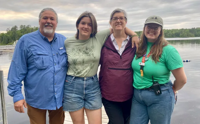 Kevin and his family have been attending Family Camp at Northern Lights since 2019, and his daughter Sarah has been on staff since 2023.