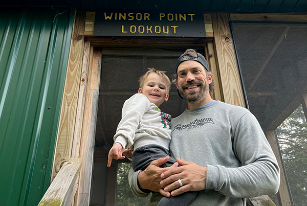 Everett and Reid Petit at Winsor Point Lookout