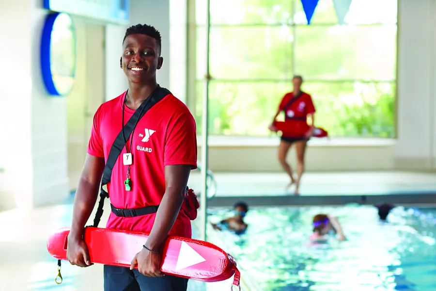 YMCA lifeguard on duty