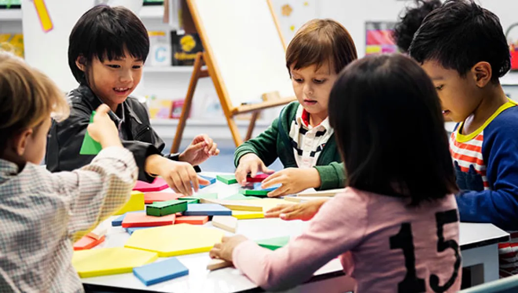 Children participating in activities at YMCA school release day program