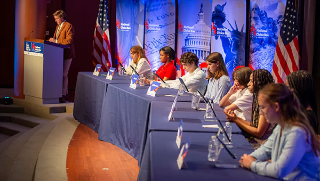 Participants in the National Civics Bee program.