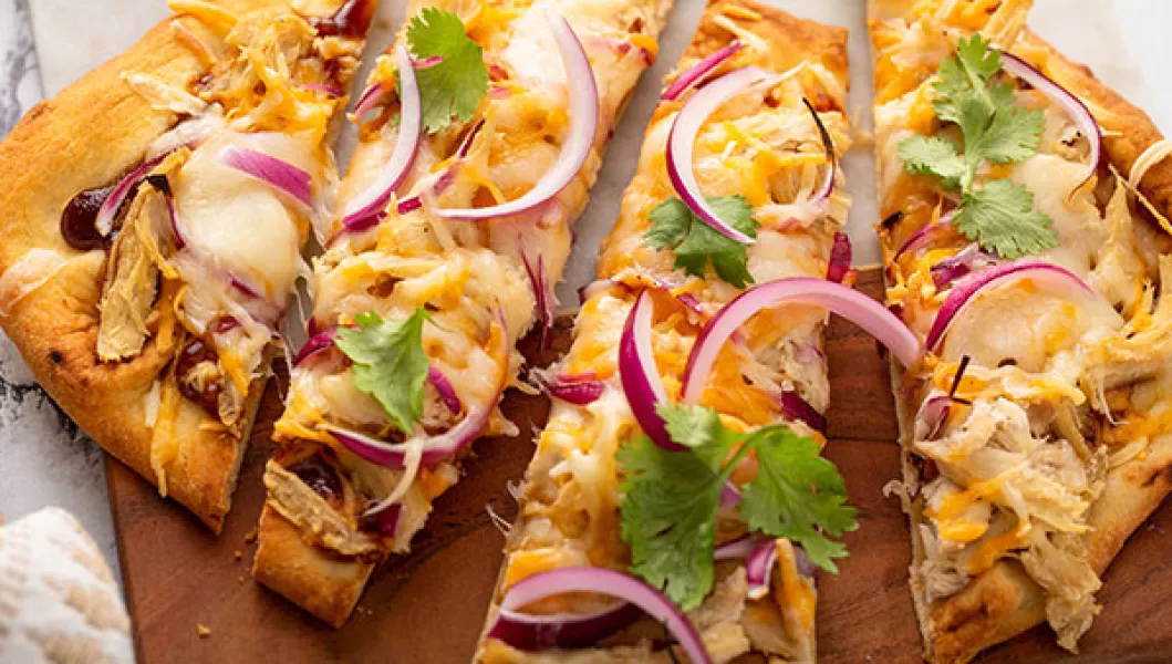 BBQ chicken flatbreads
