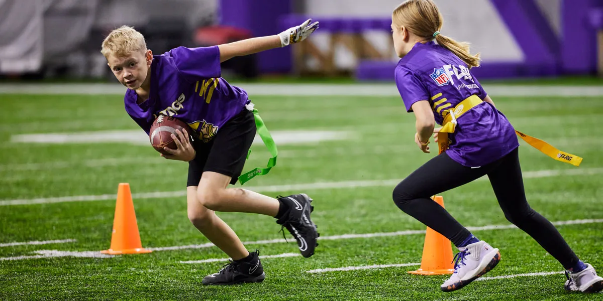 Vikings flag football players