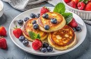 Cottage Cheese Pancakes with Berries