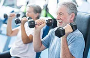 YMCA members working out