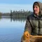 Dave paddling in the Boundary Waters in fall 2024, a week before his death