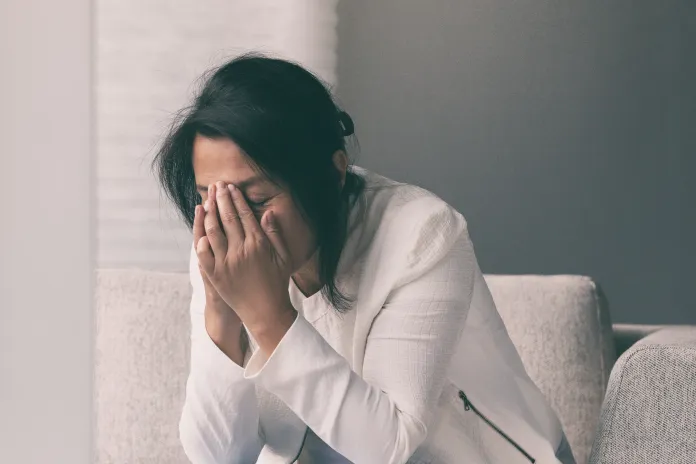 Woman processing stress