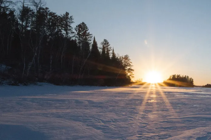 Bear Island Lake in February