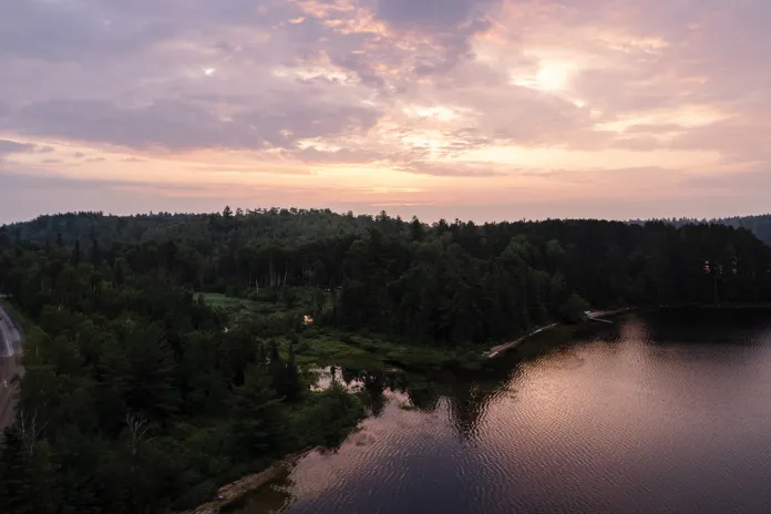 An aerial view of Camp Widjiwagan.