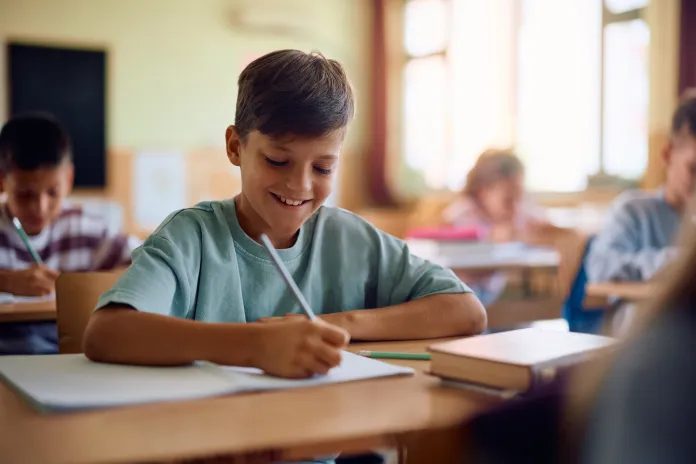 Boy in school