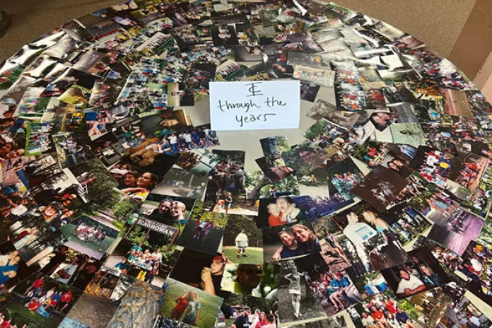 Beautiful displays of Camp Icaghowan photos and memorabilia.
