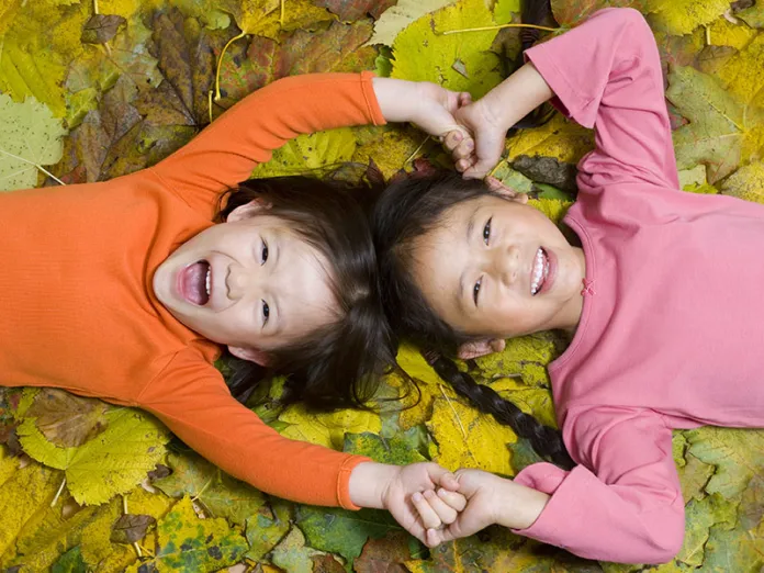 Children at YMCA Gathering Pines' Fall Family Adventure