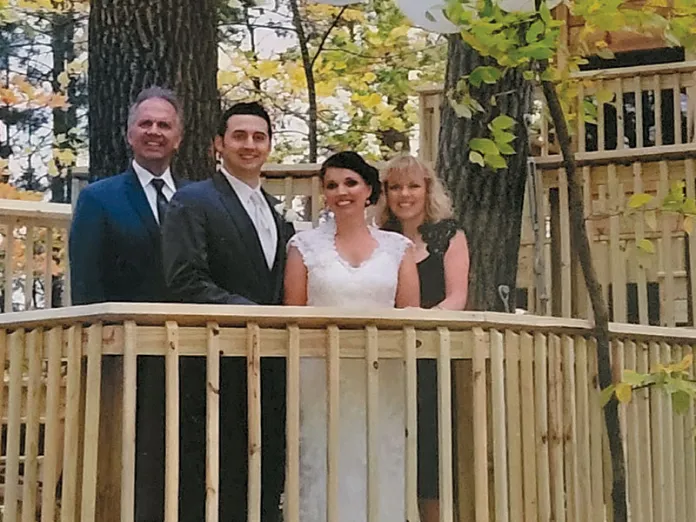 (left) Bob Gagner and Chris Bennett-Gagner, at the wedding of daughter Robyn to Nick Lister