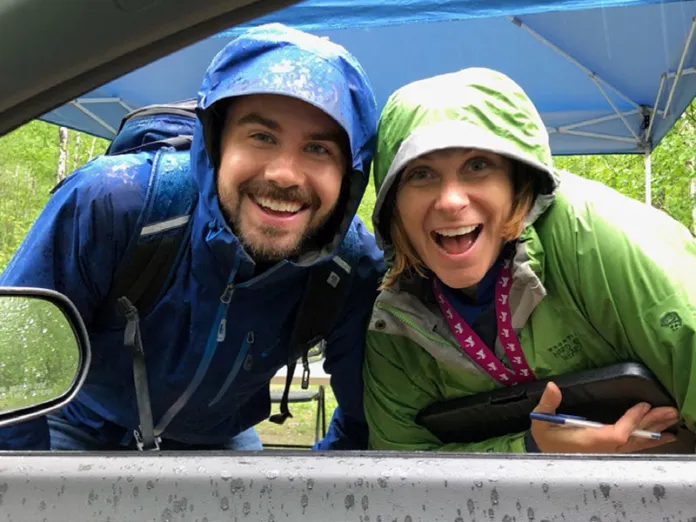 Dan O’Brien and Niki Geisler greeted Northern Lights’ first summer camper in June 2019.
