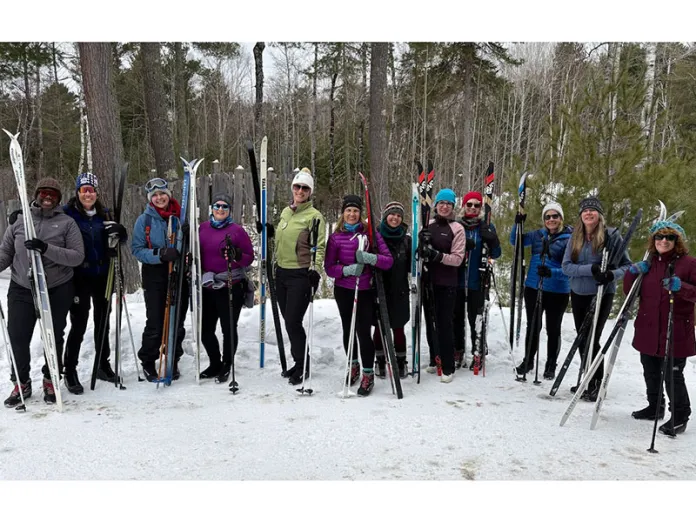 Y She Skis participants learning to ski