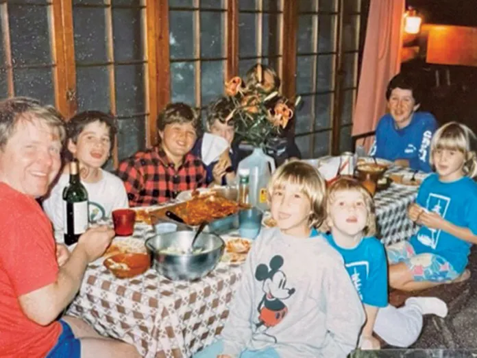 The Rossos in Dane Lodge at Camp du Nord in the 1980s.