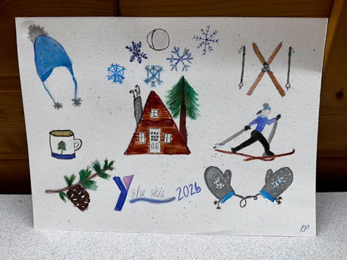 One of the craft projects created when participants weren’t skiing