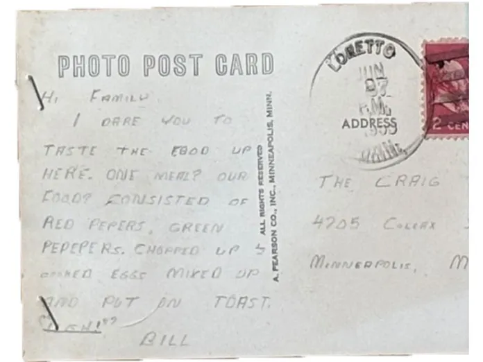 Postcards that Will sent from Ihduhapi