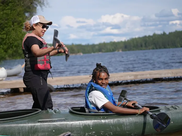 Dr. Naomi Taylor and Maro at camp in 2023