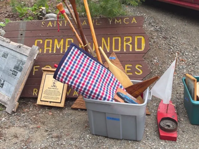Memorabilia collected from around du Nord, ready to be transported to Northern Lights to be stored until camp was safe from wildfire