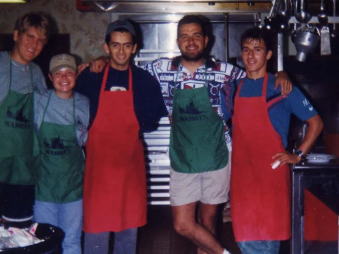 Kitchen staff at camp