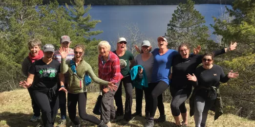 Group portrait of women making silly poses