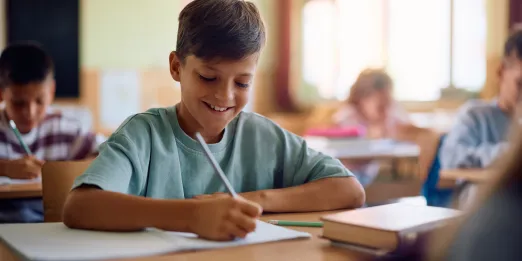 Boy in school